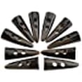 thumbnail image 3 of 10pcs Dark Coffee Resin Toggle Buttons Horn Tooth Shape Two Holes, 3 of 10