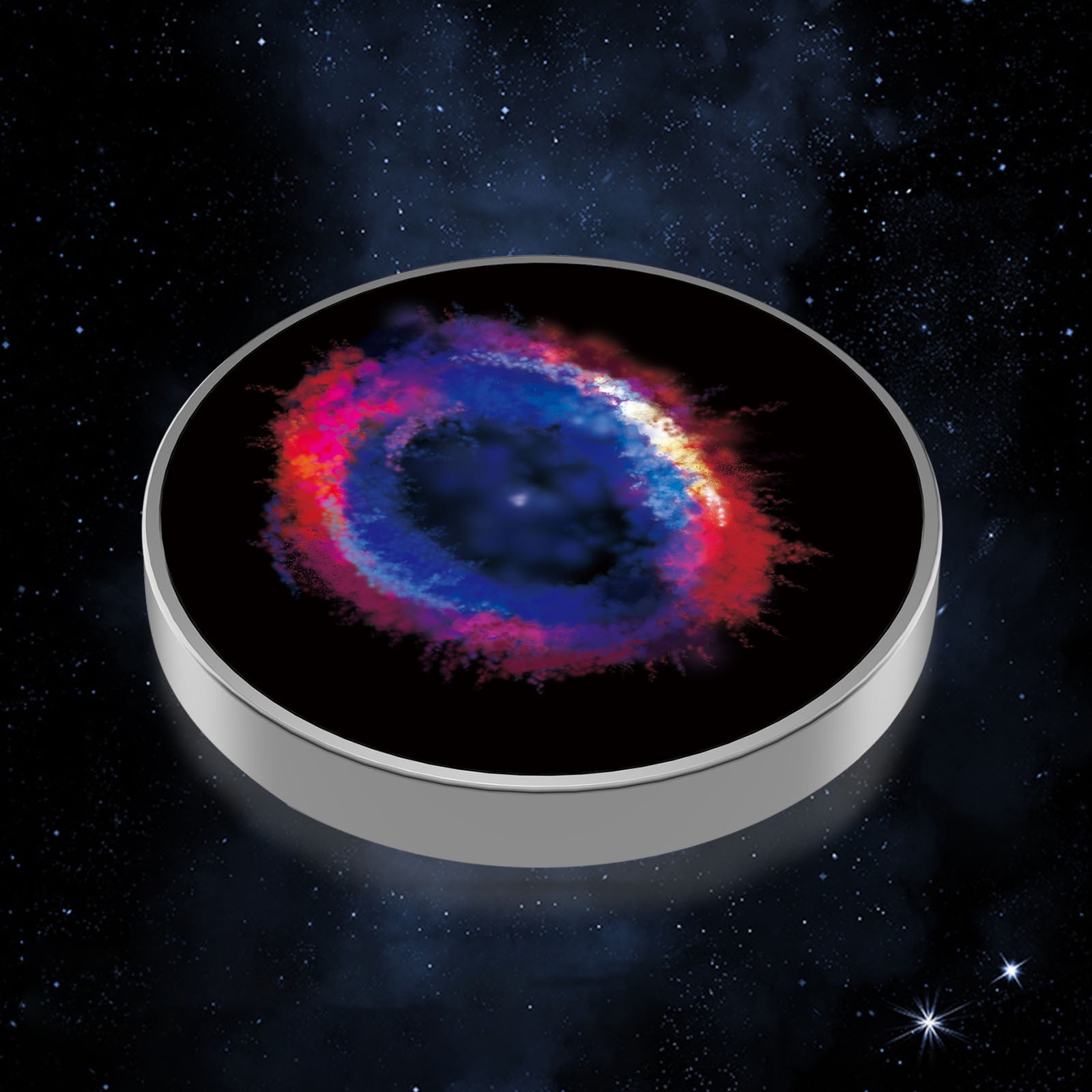 QIPOPIQ Clearance Squishy Toys Galaxy Star Colorful Luminous Decompression Stainless Steel Toy Cosmic Luminous Desktop Rotating Birthday Gift Toy