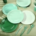 thumbnail image 3 of 168 Pcs Tableware Set Plates and Napkins Party Supplies Disposable Paper Plates Napkins Cup Fork Knives Spoon for Baby Shower Birthday Wedding Dessert (Sage Green), 3 of 6