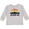 thumbnail image 3 of Inktastic Jackson Mississippi Skyline Retro Boys or Girls Long Sleeve Toddler T-Shirt, 3 of 5