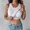 White, variant on ChicMe Built-in Bra Tank Tops Ribbed Racerback Shirts Women Going Out Everyday Basic Tanks Padded Top White-S