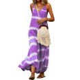 thumbnail image 1 of Sonducket Maxi vestido cuello en V ropa de verano cuello verano rayas sin mangas vestido suelto Prendas para la parte del cuerpo Violeta S Sonducket AP001806-11, 1 of 4