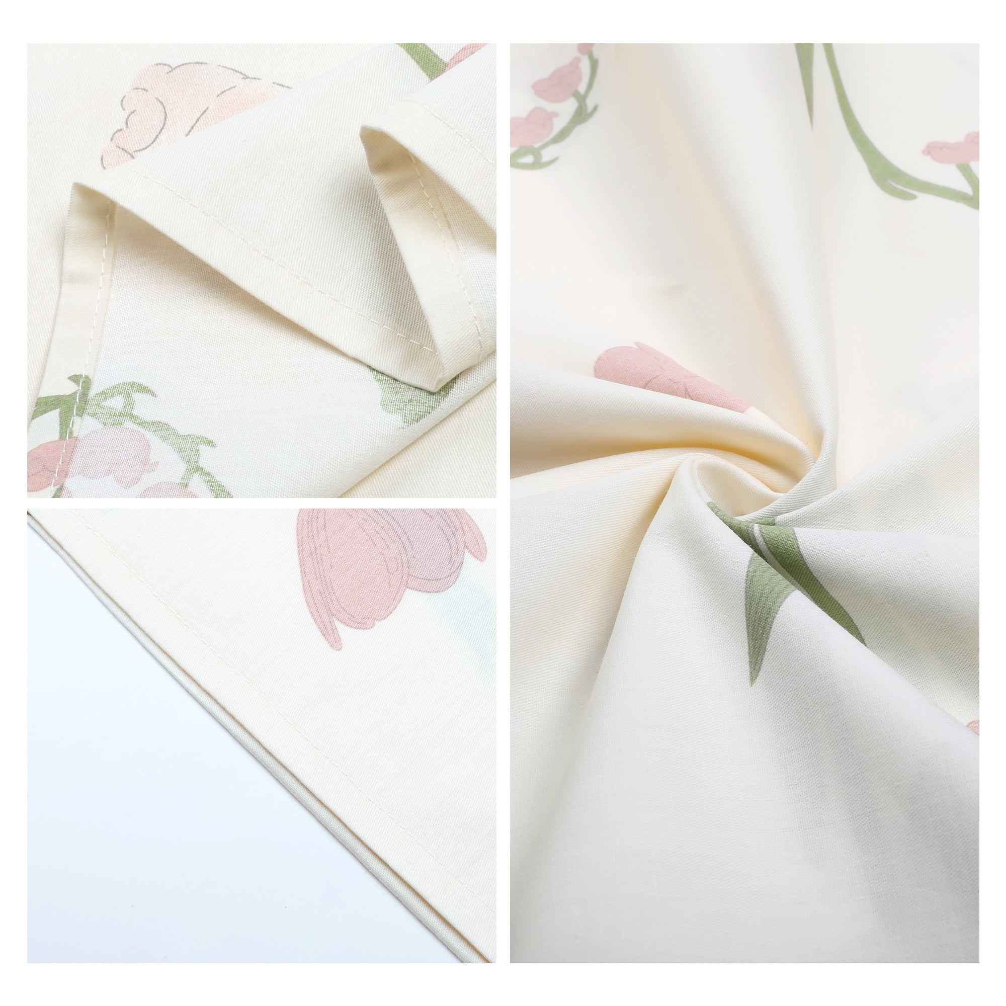 Unique Bargains Pillowcase Cotton Floral Pillow Cases with Envelope Closure Purple Flower