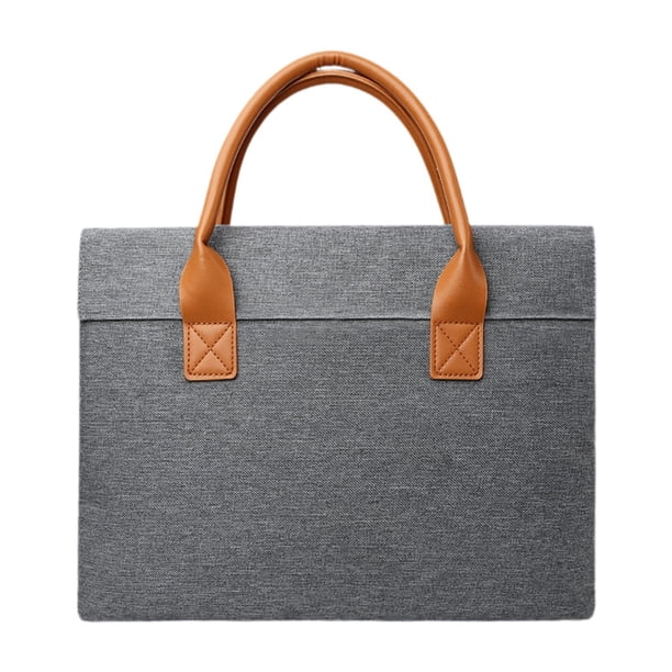 Maletín para hombre y mujer, práctico bolso para portátil de negocios, para trabajo en la calle y viajes. 34x26x4 cm Gris
