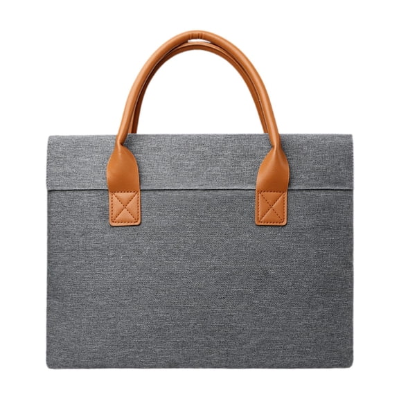 Segolike Briefcase for Men Women Business Lightweight Laptop Bag for Work Trips Commuting 34x26x4 cm Gray