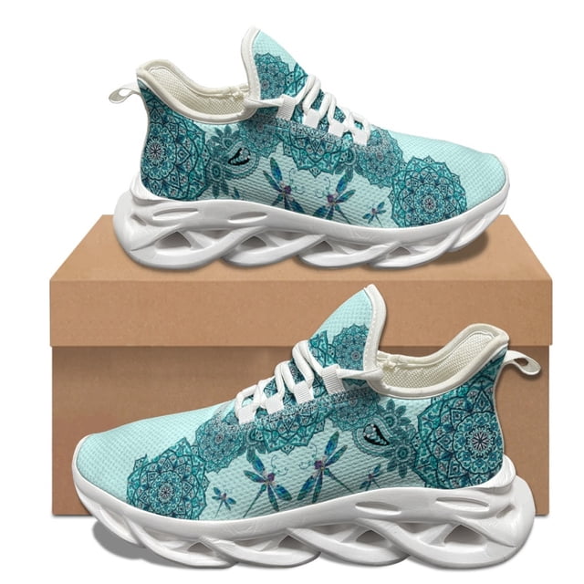 Zapatillas de deporte casuales de moda para mujer, zapatillas para correr al aire libre con estampado de libélula, zapatillas deportivas ligeras y cómodas para fitness
