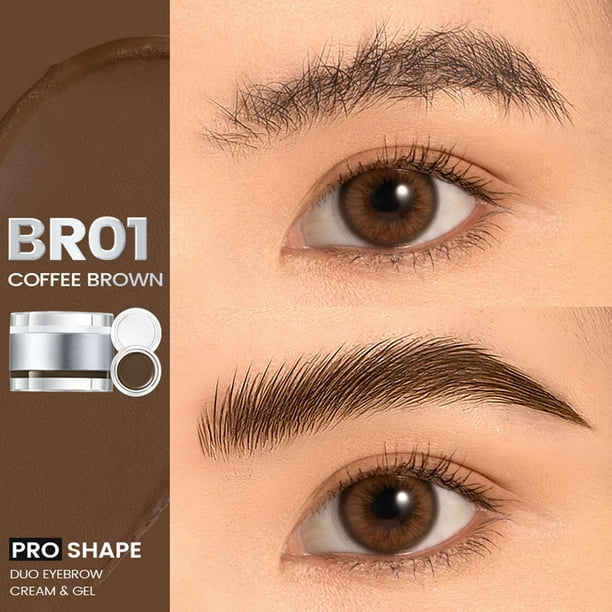 Puntoco Máscara de pestañas tridimensional Lápiz de cejas Líneas de cabello Anti-halos Tinte Resistente al agua 4 ml