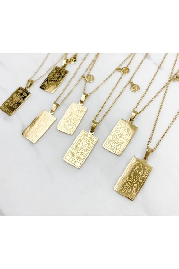 Zodiac Signs Gift , Constellation Sign Necklace , Libra Aquarius Scorpio Leo Pisces Gemini Capricorn Astrology Gift