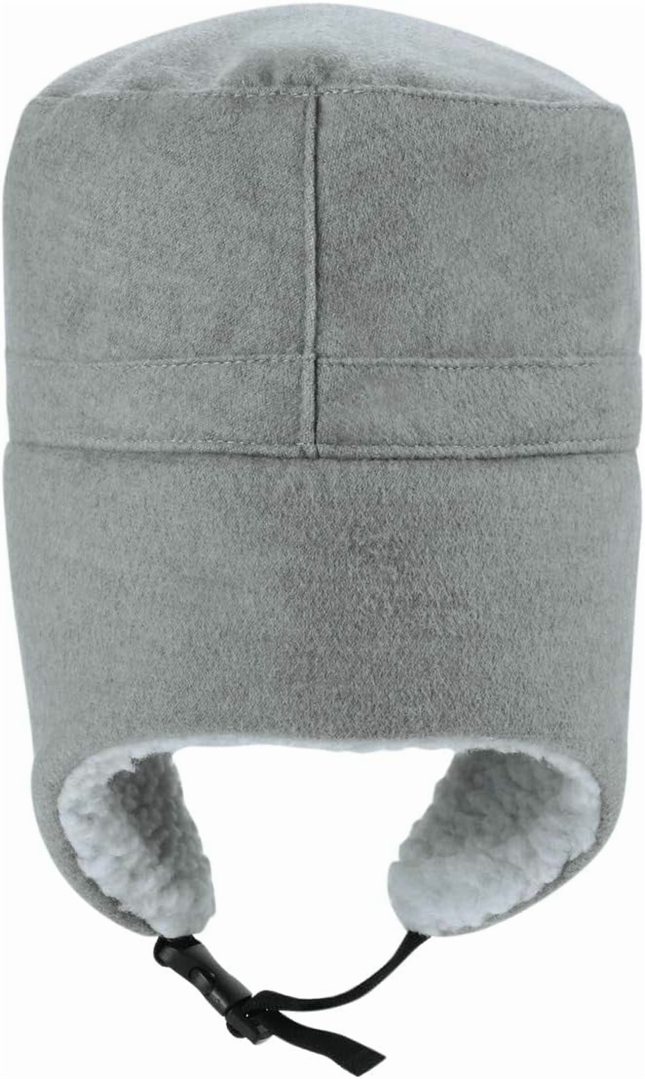 CoCoMangos Mens Warm Sherpa Fleece Trapper Hat Earflaps Winter Hat with Visor Military Cap Army Cadet Cap Hunting Ski Hat