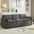 thumbnail image 7 of Euroco Modern 3-Seater Chenille Sofa with Double-Layered Cushions, Ergonomic Armrests & Detachable Lumbar Pillows, Upholstered Couch for Living Room or Office, 7 of 7