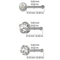 thumbnail image 5 of Body Jewelry Women's Sterling Silver Crystal Stud Nose Ring, Set of 3, 5 of 6