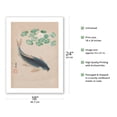 thumbnail image 2 of Carp with Water Flowers - Vintage Japanese Woodblock Print by Shisui 1900's - Bamboo Fine Art 290gsm Paper Print (Unframed) 18x24in, 2 of 4