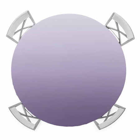 Round Fitted Tablecloth with Elastic Edge Purple Ombre Waterproof Table Cloth Table Cover for 36 -44 Tables White Gradient Modern Abstract Art Tablecloths for Dining Picnic Party Outdoor