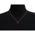 thumbnail image 3 of SuperJeweler 1 Carat Oval Shape Garnet Necklace In Sterling Silver, 18 Inches For Women, 3 of 5