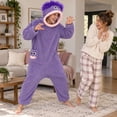 thumbnail image 6 of GOBWCOT Adult Big Mouth Monster Costume for Adults, Hooded Onesie Pajamas Loungewear for Halloween Cosplay Party Dress-Up, 6 of 8