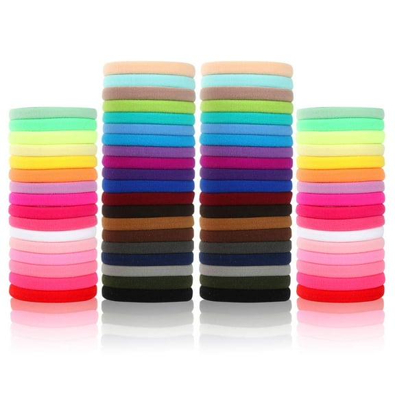 72 Pcs Seamless High Elastic Cotton Hair Ties for Ponytail Bun Pigtail, Perfect for Thick Hair Women Girls
