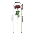 thumbnail image 3 of Efavormart 3 Stems | Burgundy 27" Artificial Silk Chrysanthemum Bouquet Flowers, Large Faux Mum Branches, 3 of 11