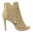 thumbnail image 2 of Delicious Women Stiletto Thin Skinny High Heels Back Zipper Peep Toe Caged Cut Out Gladiator Style Lace Up FATINA-S Natural Beige 8, 2 of 3