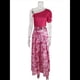 thumbnail image 2 of Conjuntos de 2 Piezas para Mujer, Top Corto de un Solo Hombro, Pantalones Largos y Anchos con Estampado Floral, Conjuntos Palazzo Rosa Roja M, 2 of 5