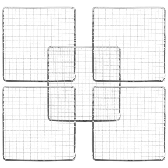 UPOUART 5Pcs Metal Wire Grill Grate for Outdoor Bbq Cooking Grill Tray Fire Pit Accessory