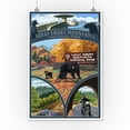 thumbnail image 2 of Great Smoky Mountains National Park, Tennessee, Montage (12x18 Wall Art Poster, Room Decor), 2 of 3