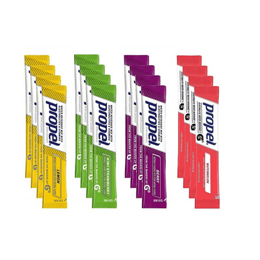 Propel Powder Packet Sticks - 4 Flavor Variety Pack Bundle - Elecrolytes, Vitamins   Sugar Free (4 Sticks Each Flavor, 16 Total Sticks)