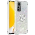 thumbnail image 3 of Glitter Clear Sparkly Bling Case for Xiaomi 12 Lite, Rugged Shockproof Flowing Liquid Floating Cover for Women with Ring Holder Phone Case for Xiaomi 12 Lite  Colorful, 3 of 7