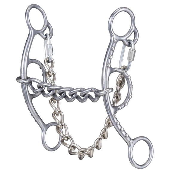 Tough 1 Bit Sweet Iron Chain Mouth Short Shank Gag Snaffle 245206