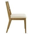 thumbnail image 6 of Side Dining Chair, Set of 2, Ivory White, Fabric, Wood, Bar Pub Cafe Bistro Dining Kitchen Hospitality Restaurant, Modern Contemporary, HB37054, 6 of 10