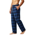 thumbnail image 3 of StSilkitty Mens Pajama Pants Plaid Elastic Waist Drawstring Lounge Pants Lightweight Sleepwear Trousers with Pockets, 3 of 6