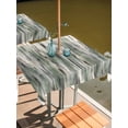 thumbnail image 2 of Outdoor Tablecloths with Umbrella Hole & Zipper, Sage Green Vintage 54x54 Inch Square Tablecloths, Stripes Painting Retro Abstract Art Waterproof Table Cloth, Patio/Pool/Picnic Table Covers, 2 of 8