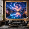 thumbnail image 6 of Spiral Galaxy Over Snow-Capped Peaks Mystical Celestial for Space Enthusiasts, Ethereal Cosmic Wall Art Housewarming Gift Tapestry Wall Hanging for Living Room and Bedroom, 6 of 7