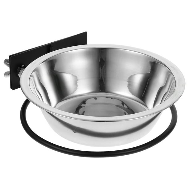 Comedero elevado para perros de acero inoxidable para montar en la pared, ahorra espacio y es ideal para cachorros y gatos.