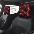 thumbnail image 2 of Kdxio Red Line Pattern Print 2 Piece Car Head Rest Covers Set Auto Front/Rear Seats Headrest Cover Universal Fit Most Cars,Sedan, SUV, 2 of 9