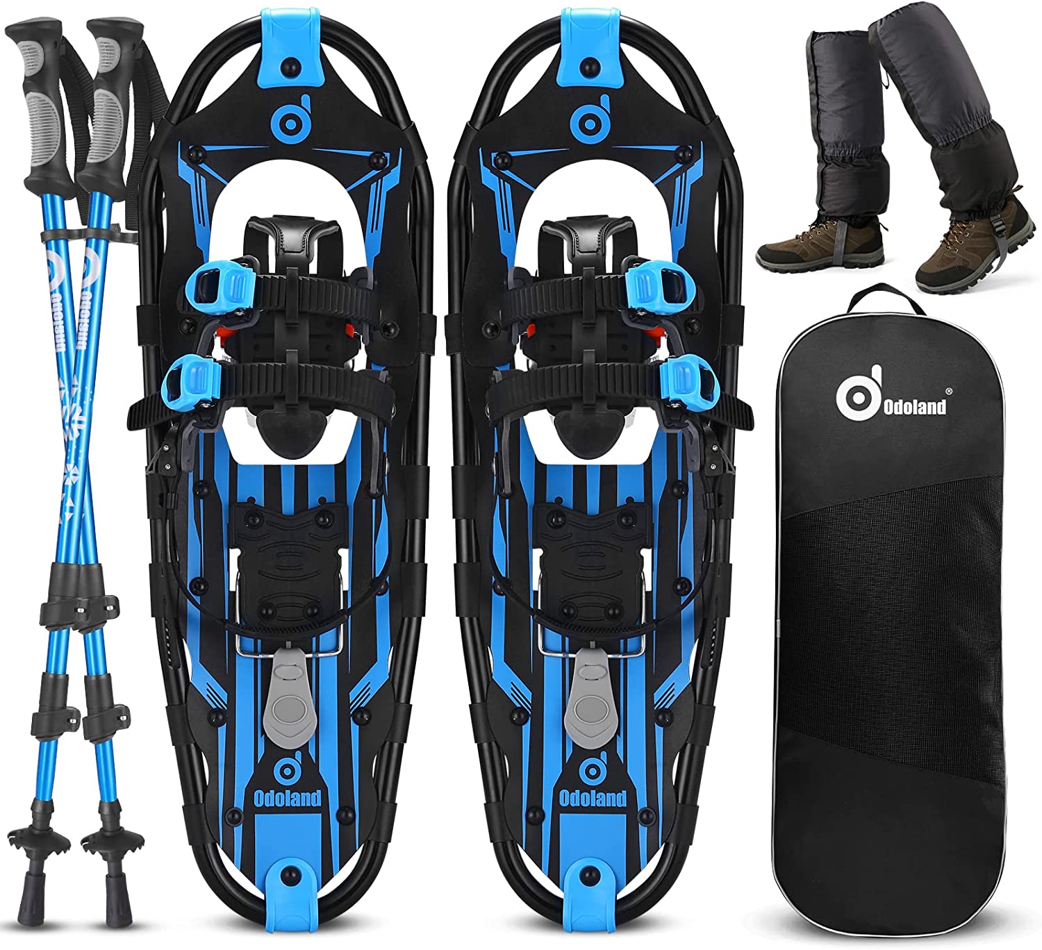 幻想的 4-in-1 Lightweight Terrain Snowshoes Set for Men Women Youth Kids, Snow  Shoes+Waterproof Leg Gaiters +Anti-Shock Adjustable Trekking Poles 並行輸入品 