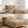 thumbnail image 6 of I DO Cal King Size Natural Bed Sheet Set, Long-Staple Combed Cotton Sheets, Extra Deep Pocket, Fade Resistant Hypoallergenic Pillowcase & Bedding Set, 6 of 6