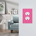 thumbnail image 5 of DouZhe 1-Gang Duplex Outlet Cover, Pink Doodle Background Decorative Wall Plates, 5 of 7