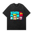 thumbnail image 6 of THNCLZX Washed vintage Komi Shoko cotton T-shirt anime street hip-hop short-sleeved pattern summer unisex clothing, 6 of 7