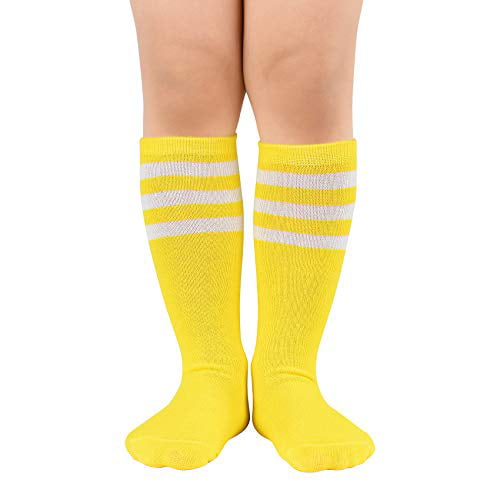 Durio Kids Soccer Socks Cotton Sports Socks Knee High Tube Socks for Boys and Girls 