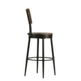 thumbnail image 2 of River Street Designs Jennings 30" Metal and Wood Slat Back Swivel Bar Height Stool, Brown, 2 of 4