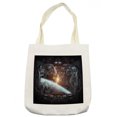thumbnail image 1 of Outer Space Tote Bag, Control Panel of Cockpit Screen in the Spaceflight Androids World Stardust, Cloth Linen Reusable Bag for Shopping Books Beach and More, 16.5" X 14", Cream, by Ambesonne, 1 of 2