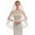 thumbnail image 4 of YooGuoGuo House 2 Tier Fingertip Length Wedding Bridal Veil With Comb X07, 4 of 6