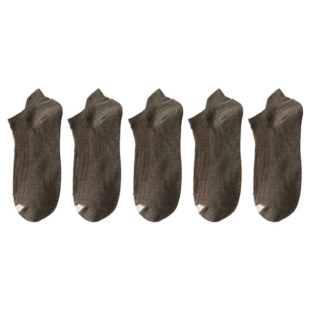 Calcetines cortos cómodos para hombre, protección del talón y elevación de orejas, color sólido, algodón, primavera y verano