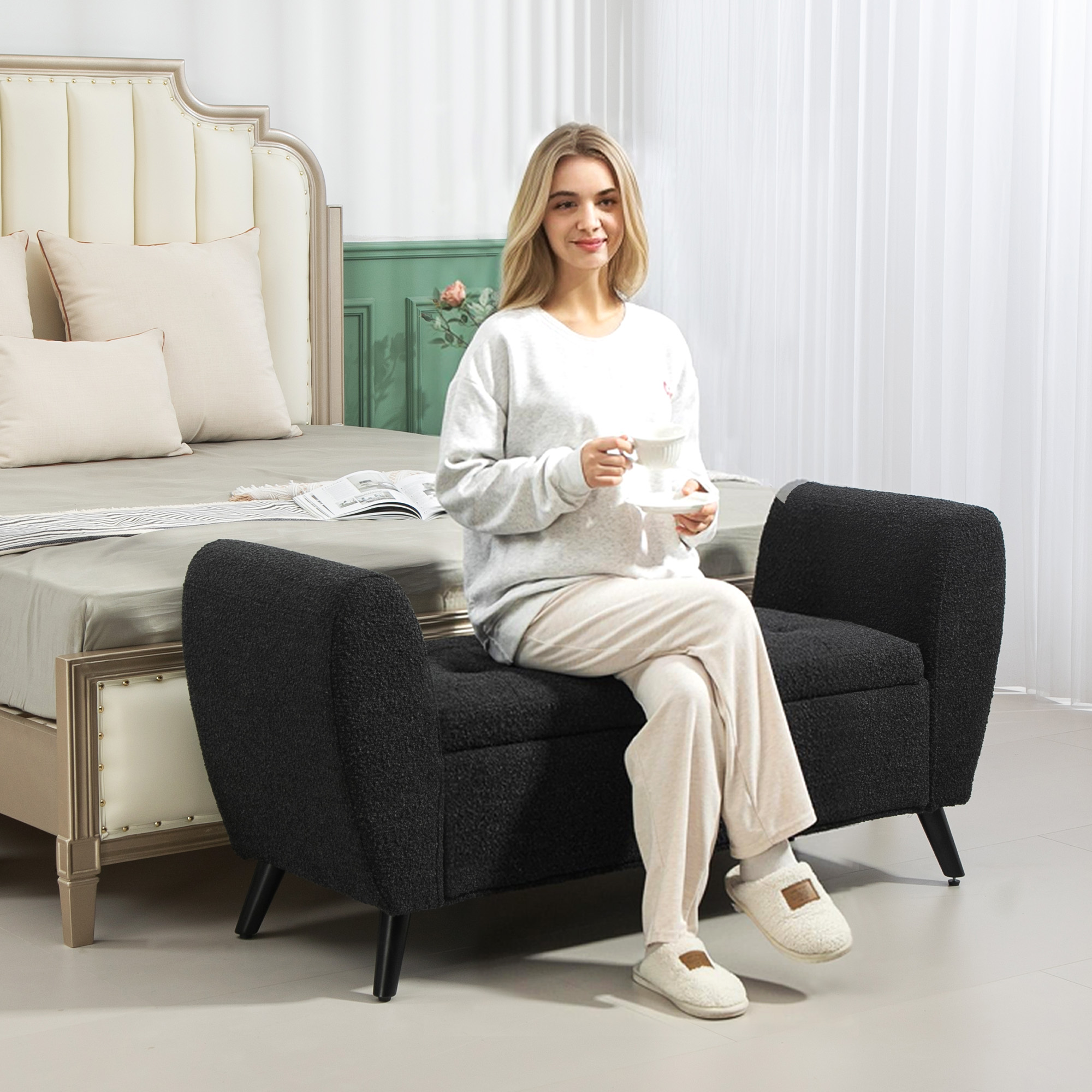 Vidaxl Banc 80 Cm Beige Velours Siège Banc D'entrée Meuble Salon