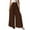 23#Brown, variant on Women's Chiffon Wide Leg Pants Beach Summer Palazzo Pants Casual Elastic Waist Pants Black 2XL