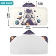 thumbnail image 4 of Yayeee Kids Hooded Towels Toddler Soft Absorbent Beach Bathing Wrap 50" x 23.5", Orange Astronaut Planet, 4 of 5