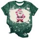 thumbnail image 2 of Fiudx Ropa de Mujer Camiseta de Manga Corta con Cuello Redondo y Estampado Navideño a La Moda para Mujer, 2 of 4