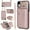 Rosegold, variant on ShellTech for iPhone XR Case with Card Holder and Strap - Zipper Pocket,Crossbody Lanyard Strap,Credit Card Holder,Stand Ring,Cute Phone Wallet Case for Women,Red