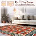 thumbnail image 2 of ODIKA 6' x 9' Machine Washable Non-Slip Area Rug, Middle Eastern Palmette High Traffic Rug, Red, 413304, 2 of 7
