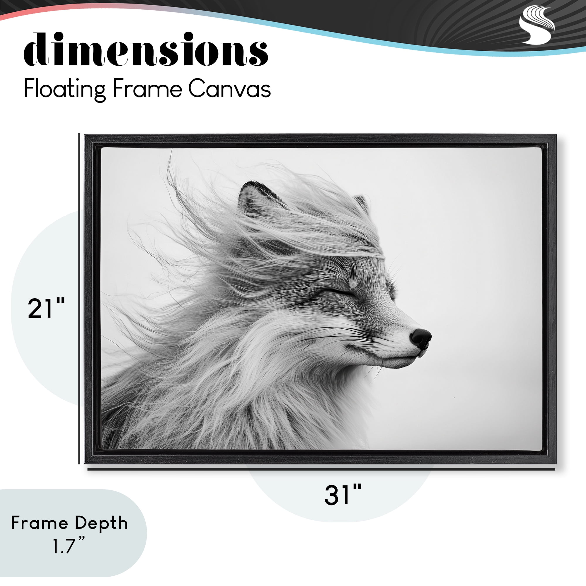 Stupell Industries Easy Breezy Fox Black Framed Floater Canvas Wall Art, design by Tina LeCour